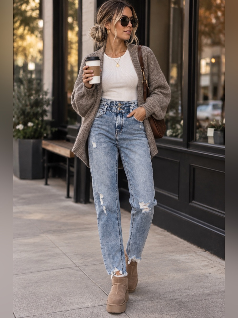 Tally Weijl Paperbag Waist Distressed Skinny Jeans – Size US 4 / EU 36 – NWT